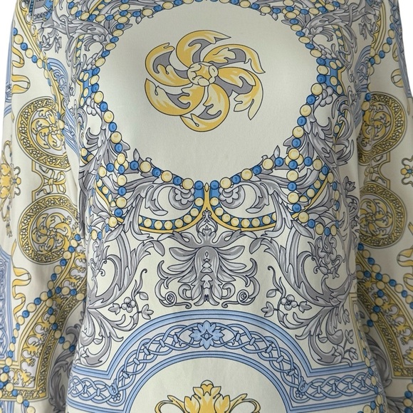 J. MCLAUGHLIN Catalina Cloth Signature Tee Art To Wear Medallion 3/4 Sleeve - Picture 12 of 16